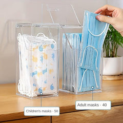 Clear Storage Box Mask Organizer Acrylic Pencil Holder Multifunction Dustproof