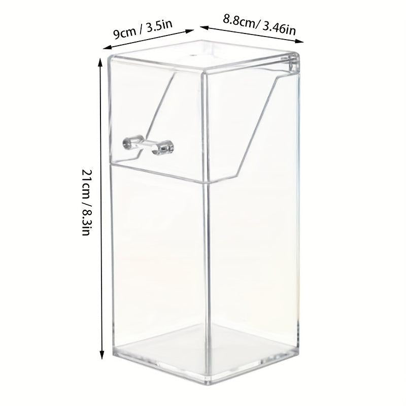 Clear Storage Box Mask Organizer Acrylic Pencil Holder Multifunction Dustproof