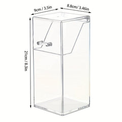 Clear Storage Box Mask Organizer Acrylic Pencil Holder Multifunction Dustproof