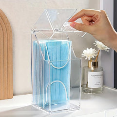 Clear Storage Box Mask Organizer Acrylic Pencil Holder Multifunction Dustproof