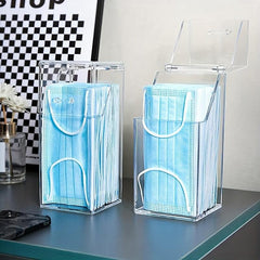 Clear Storage Box Mask Organizer Acrylic Pencil Holder Multifunction Dustproof