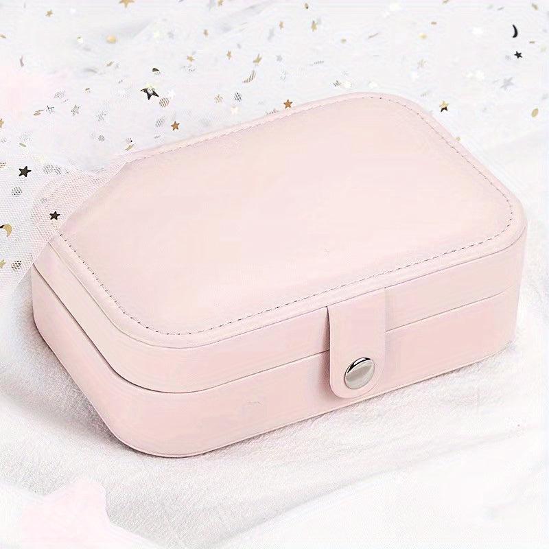 Large Capacity Portable Jewelry Box for Earrings Necklaces Rings Organizer