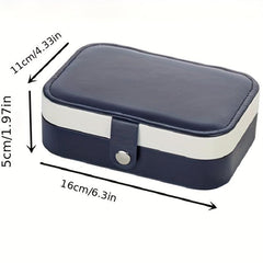 Large Capacity Portable Jewelry Box for Earrings Necklaces Rings Organizer
