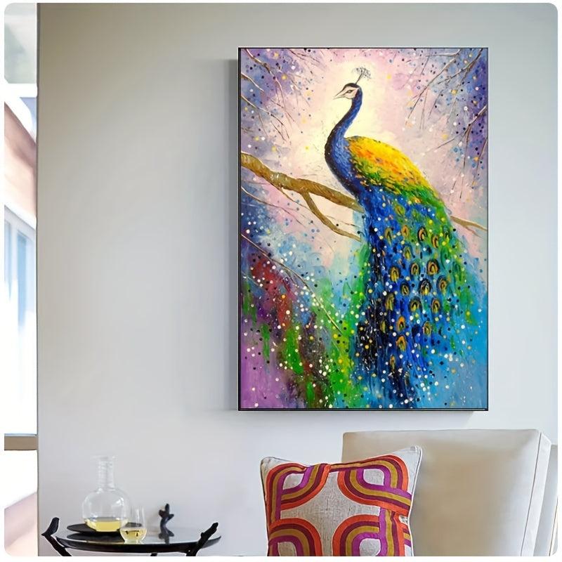 Colorful Peacock Canvas Poster Modern Art Wall Decoration