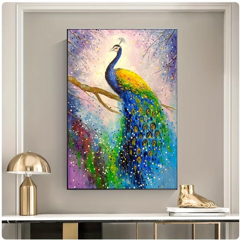 Colorful Peacock Canvas Poster Modern Art Wall Decoration