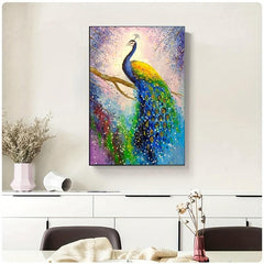 Colorful Peacock Canvas Poster Modern Art Wall Decoration