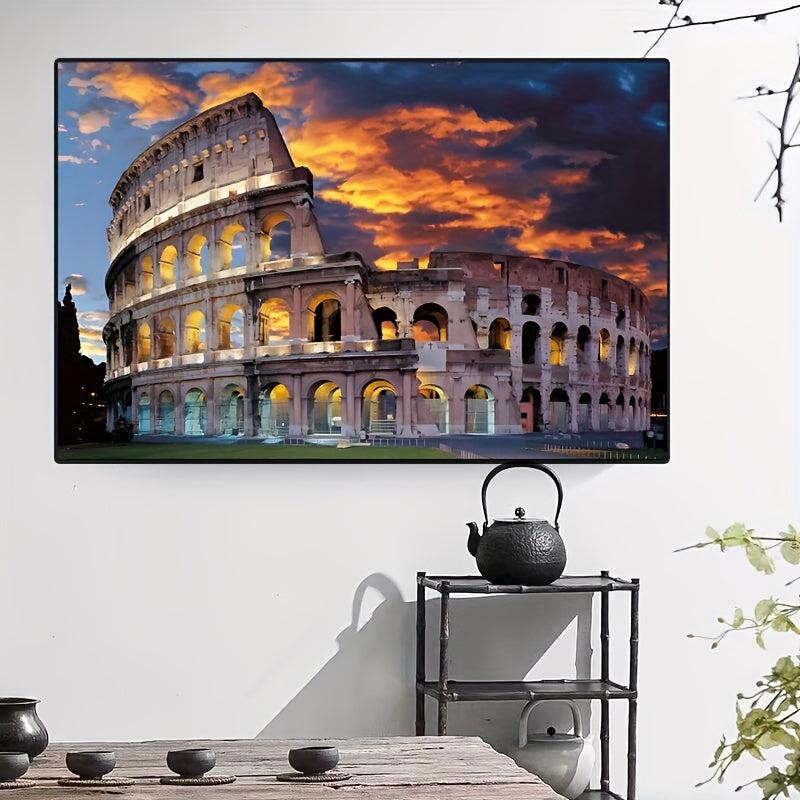 Canvas Poster Roman Fighting Venue City Building Art Print