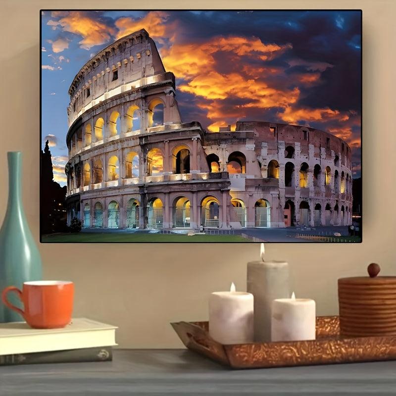 Canvas Poster Roman Fighting Venue City Building Art Print
