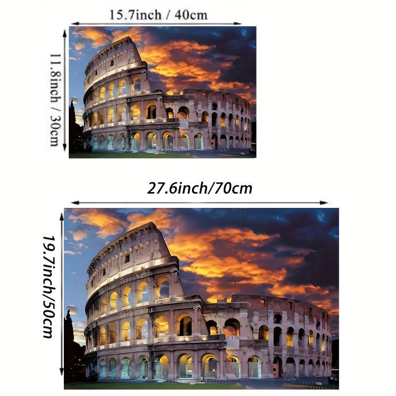 Canvas Poster Roman Fighting Venue City Building Art Print