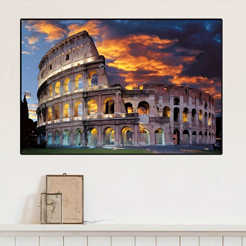 Canvas Poster Roman Fighting Venue City Building Art Print