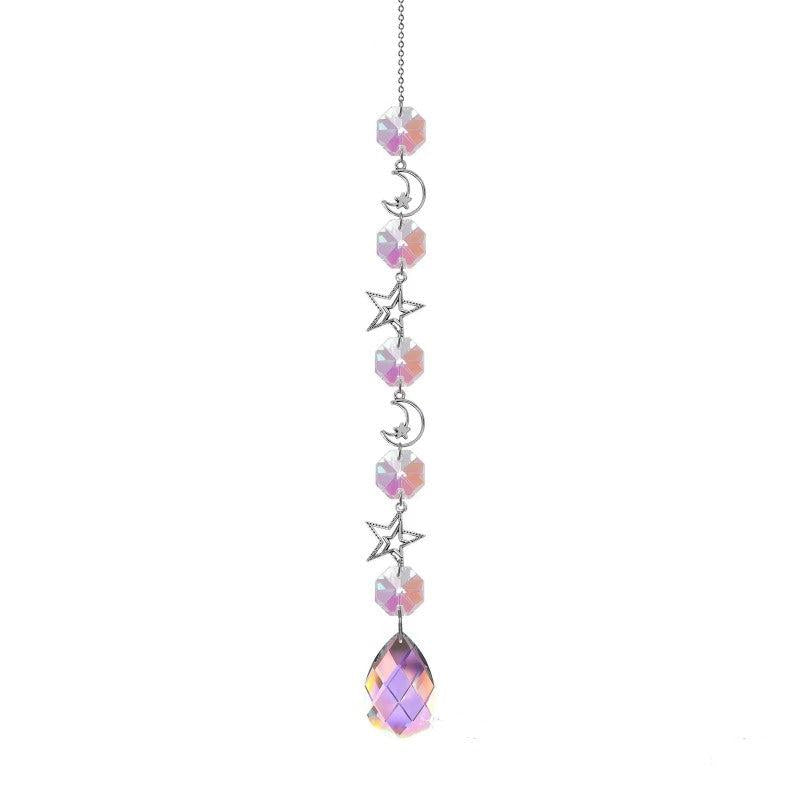 Rainbow Crystal Wind Chime Sun Moon Catcher Home Garden Decor
