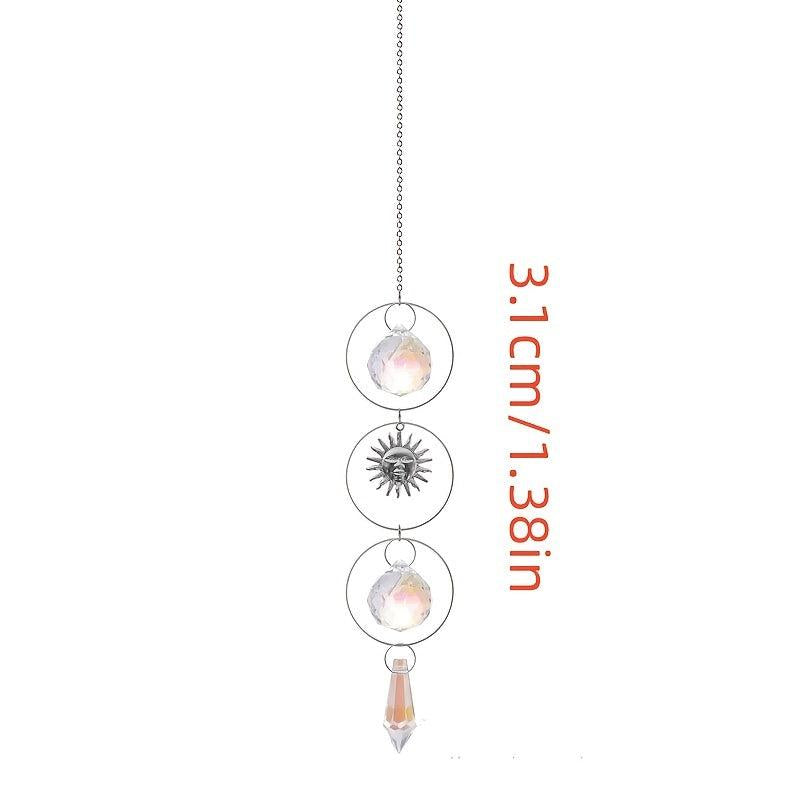 Rainbow Crystal Wind Chime Sun Moon Catcher Home Garden Decor