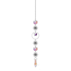 Rainbow Crystal Wind Chime Sun Moon Catcher Home Garden Decor