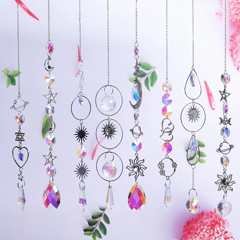Rainbow Crystal Wind Chime Sun Moon Catcher Home Garden Decor