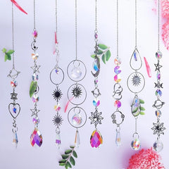 Rainbow Crystal Wind Chime Sun Moon Catcher Home Garden Decor
