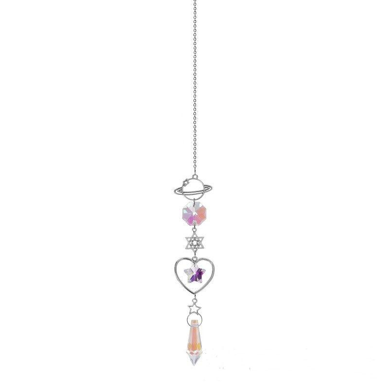 Rainbow Crystal Wind Chime Sun Moon Catcher Home Garden Decor