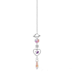 Rainbow Crystal Wind Chime Sun Moon Catcher Home Garden Decor
