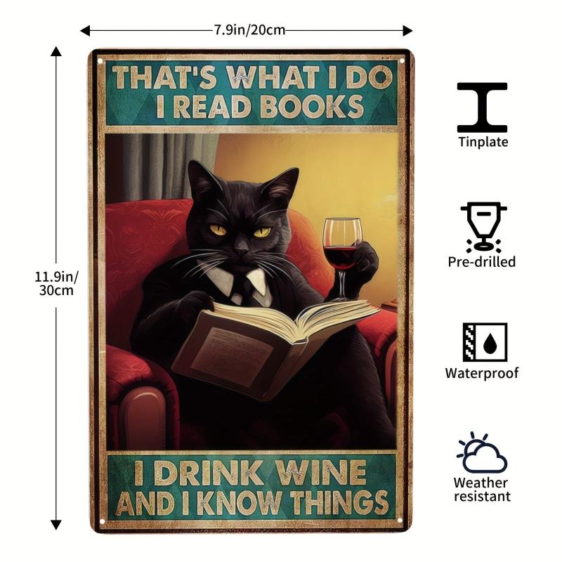 1pc Books Know Things Cut Hair Metal Tin Sign Gift Barber