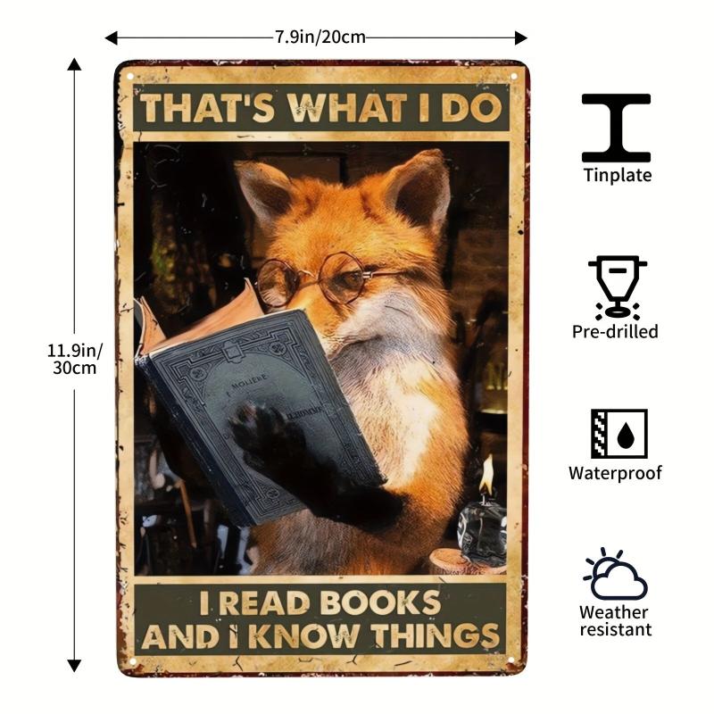 1pc Books Know Things Cut Hair Metal Tin Sign Gift Barber