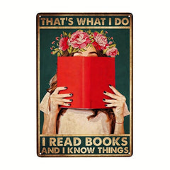 1pc Books Know Things Cut Hair Metal Tin Sign Gift Barber