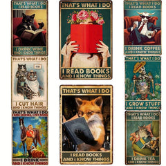1pc Books Know Things Cut Hair Metal Tin Sign Gift Barber