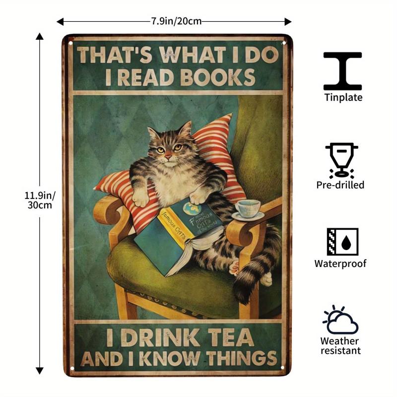 1pc Books Know Things Cut Hair Metal Tin Sign Gift Barber