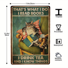 1pc Books Know Things Cut Hair Metal Tin Sign Gift Barber