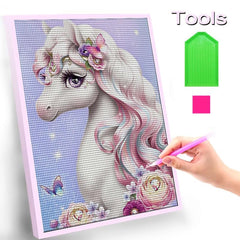 Unicorn Diamond Painting Kit with Sparkling Diamonds
