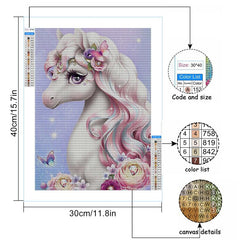 Unicorn Diamond Painting Kit with Sparkling Diamonds
