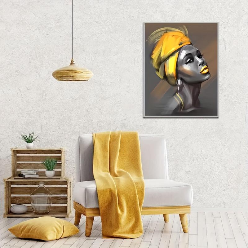 Yellow Haired Woman Decorative Painting Mural Art Poster