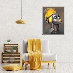 Yellow Haired Woman Decorative Painting Mural Art Poster
