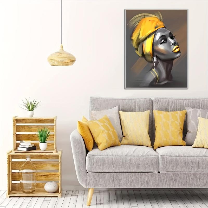 Yellow Haired Woman Decorative Painting Mural Art Poster