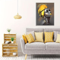 Yellow Haired Woman Decorative Painting Mural Art Poster