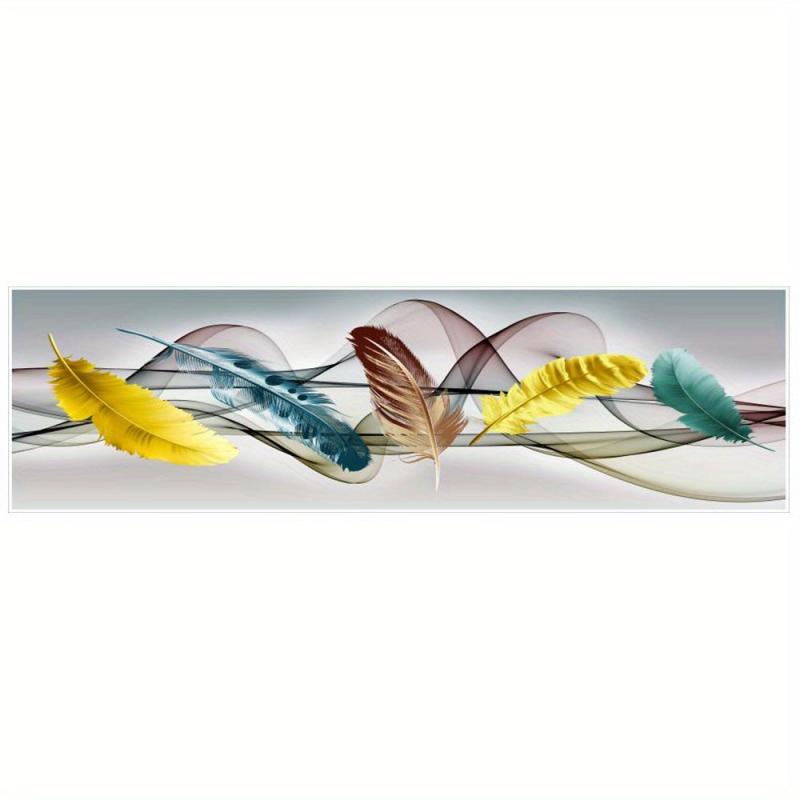 Modern Golden Feathers Wall Poster Canvas Painting