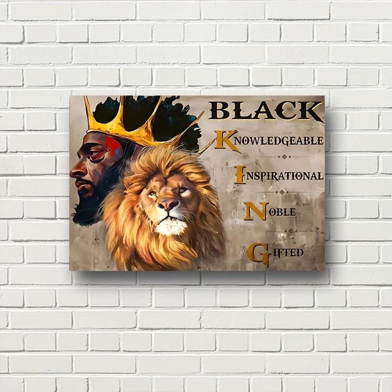 Noble Gifted Poster King Canvas King Poster Lion & King Wall Art