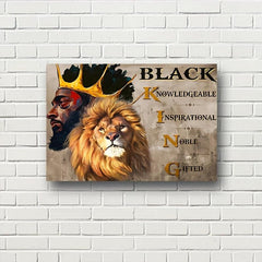 Noble Gifted Poster King Canvas King Poster Lion & King Wall Art