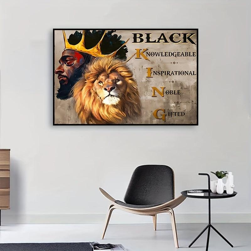Noble Gifted Poster King Canvas King Poster Lion & King Wall Art