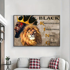 Noble Gifted Poster King Canvas King Poster Lion & King Wall Art