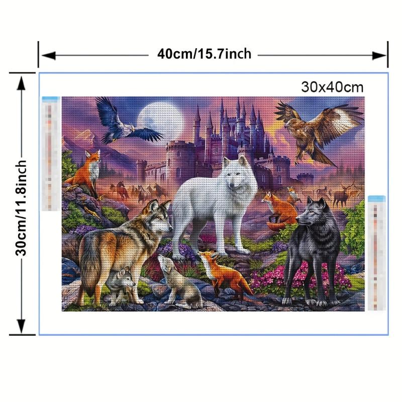 Eagle Wolves DIY Diamond Painting Kit for Adults 5D Diamond Art