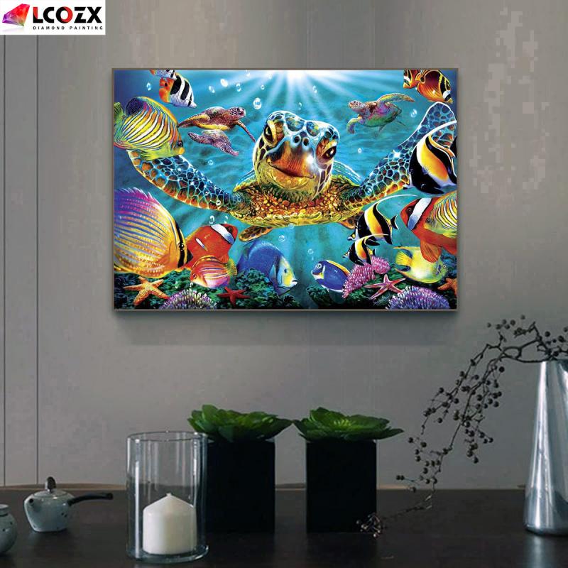 5D Ocean Turtle Diamond Painting Kit - DIY Full Round Diamond Art