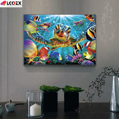 5D Ocean Turtle Diamond Painting Kit - DIY Full Round Diamond Art