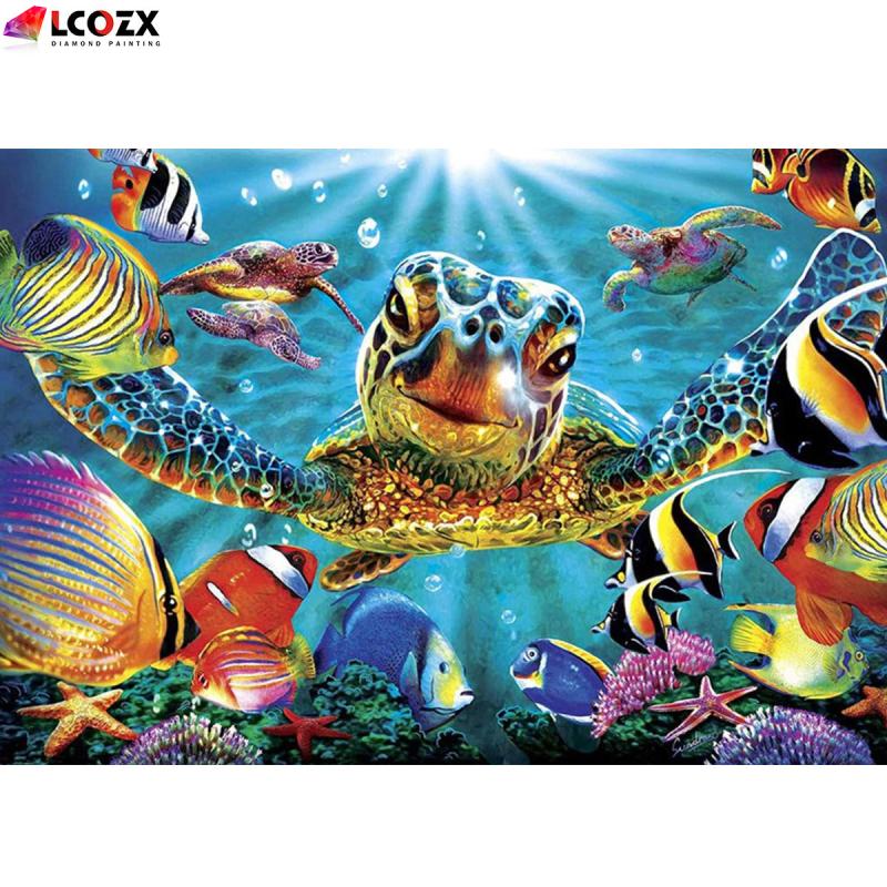 5D Ocean Turtle Diamond Painting Kit - DIY Full Round Diamond Art