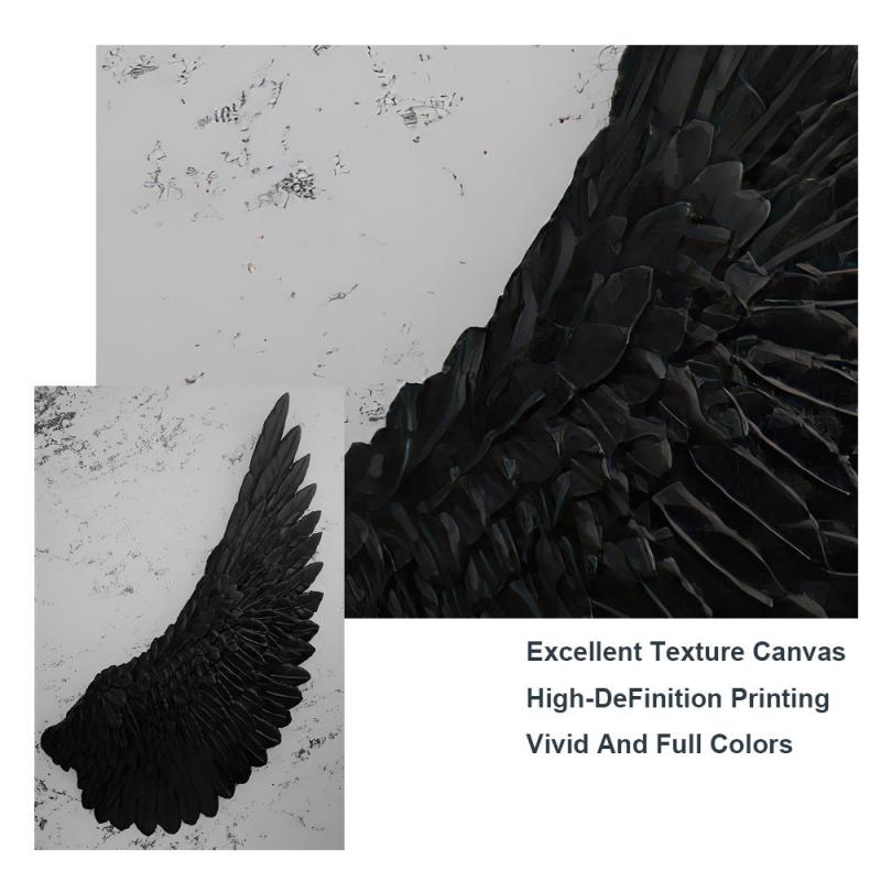Modern Canvas Poster Angel Wings Painting Wall Art