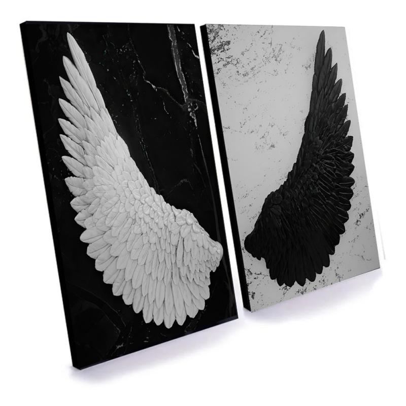 Modern Canvas Poster Angel Wings Painting Wall Art