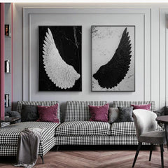 Modern Canvas Poster Angel Wings Painting Wall Art
