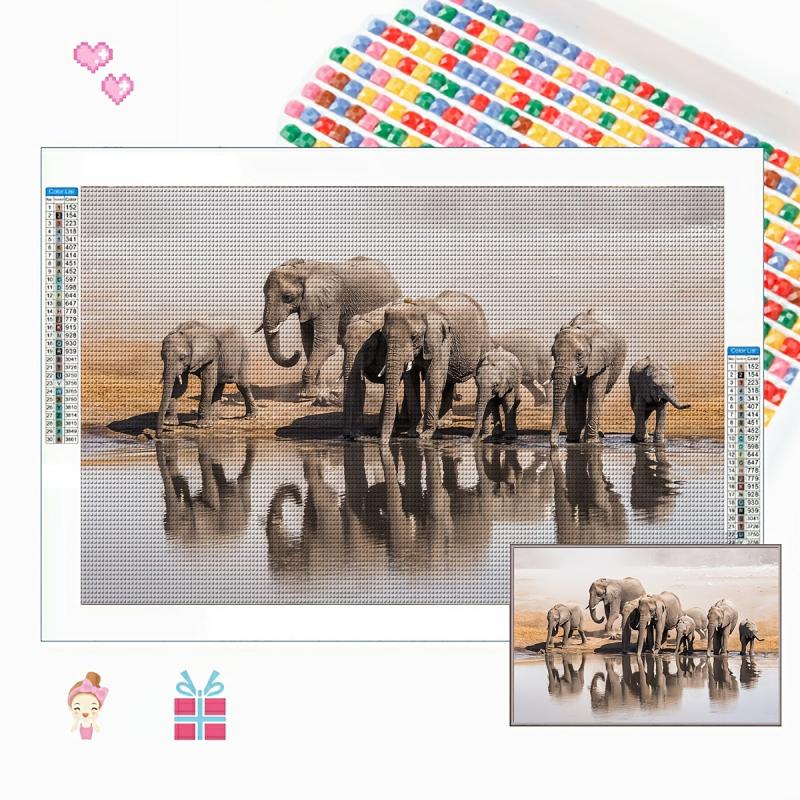 Elephant DIY Diamond Painting Kit Animals Diamond Painting Set