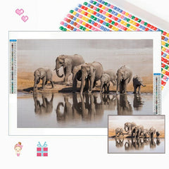 Elephant DIY Diamond Painting Kit Animals Diamond Painting Set