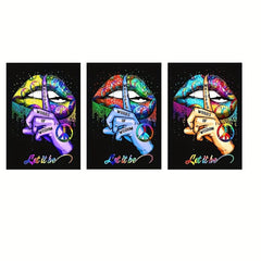 Graffiti Art Sexy Lips Canvas Painting Street Art Decorative