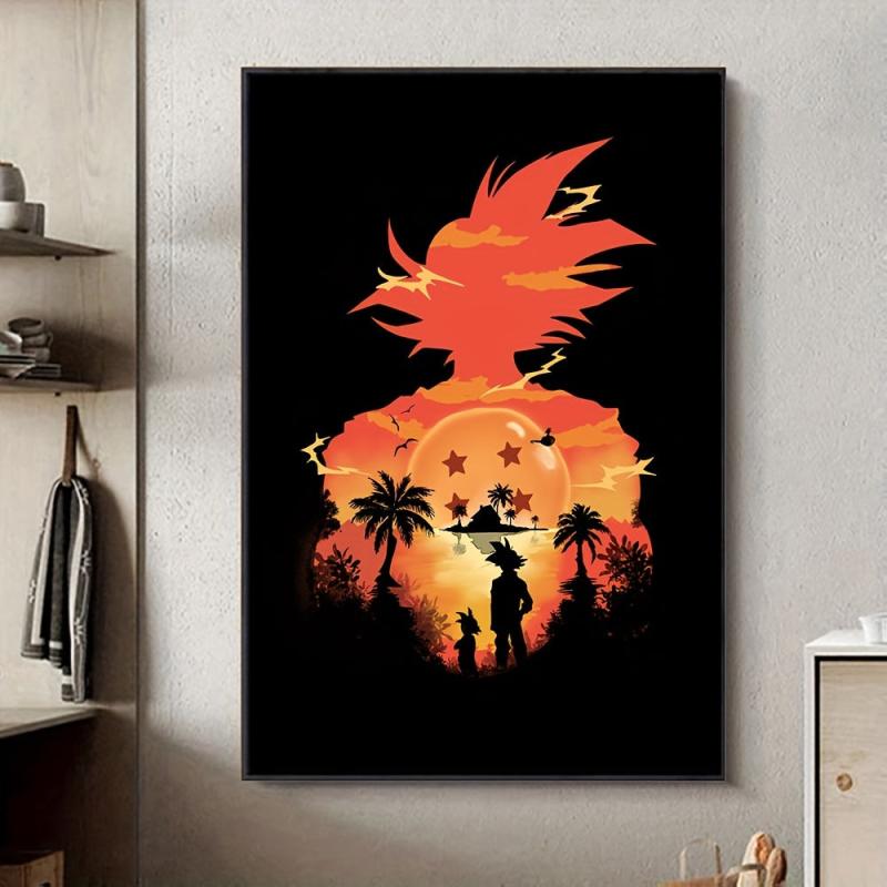 Anime Poster Japanese Character Canvas Painting for Boys Bedroom