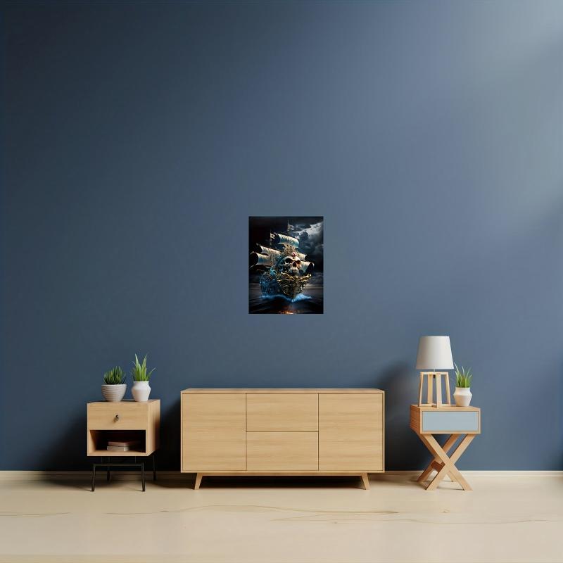 Canvas Poster: Modern Art, Pirate Design, Whimsical Home Decor